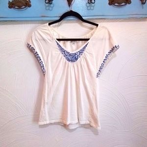 American Eagle Embroidered Top EUC size S